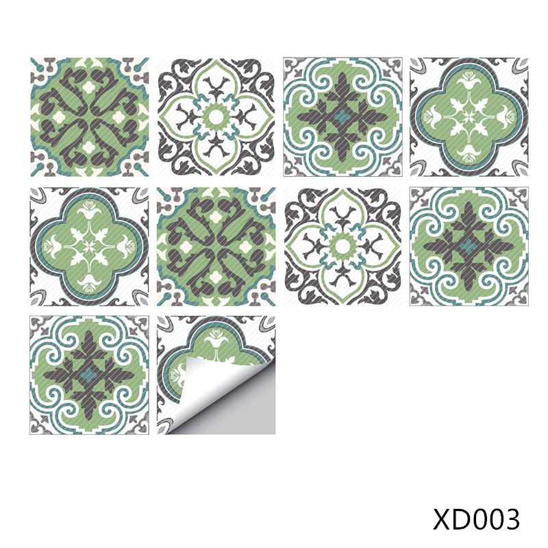 

10 шт. Нескользящие наклейки на керамическую плитку для ванной комнаты, гостиной, кухни, туалета, водонепроницаемые наклейки на стену, пол XD003