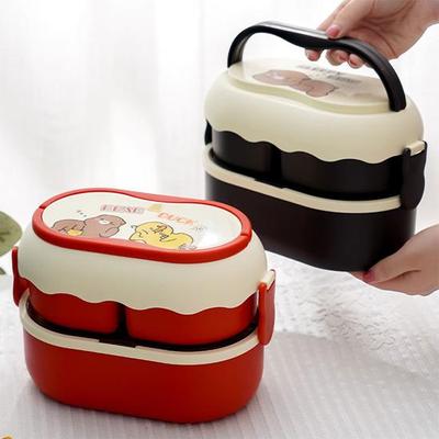 Portable Insulated Lunch Box for Office Workers and Students, Divided Into Compartments That Do Not Cross Flavors, Sealed Lunch Box