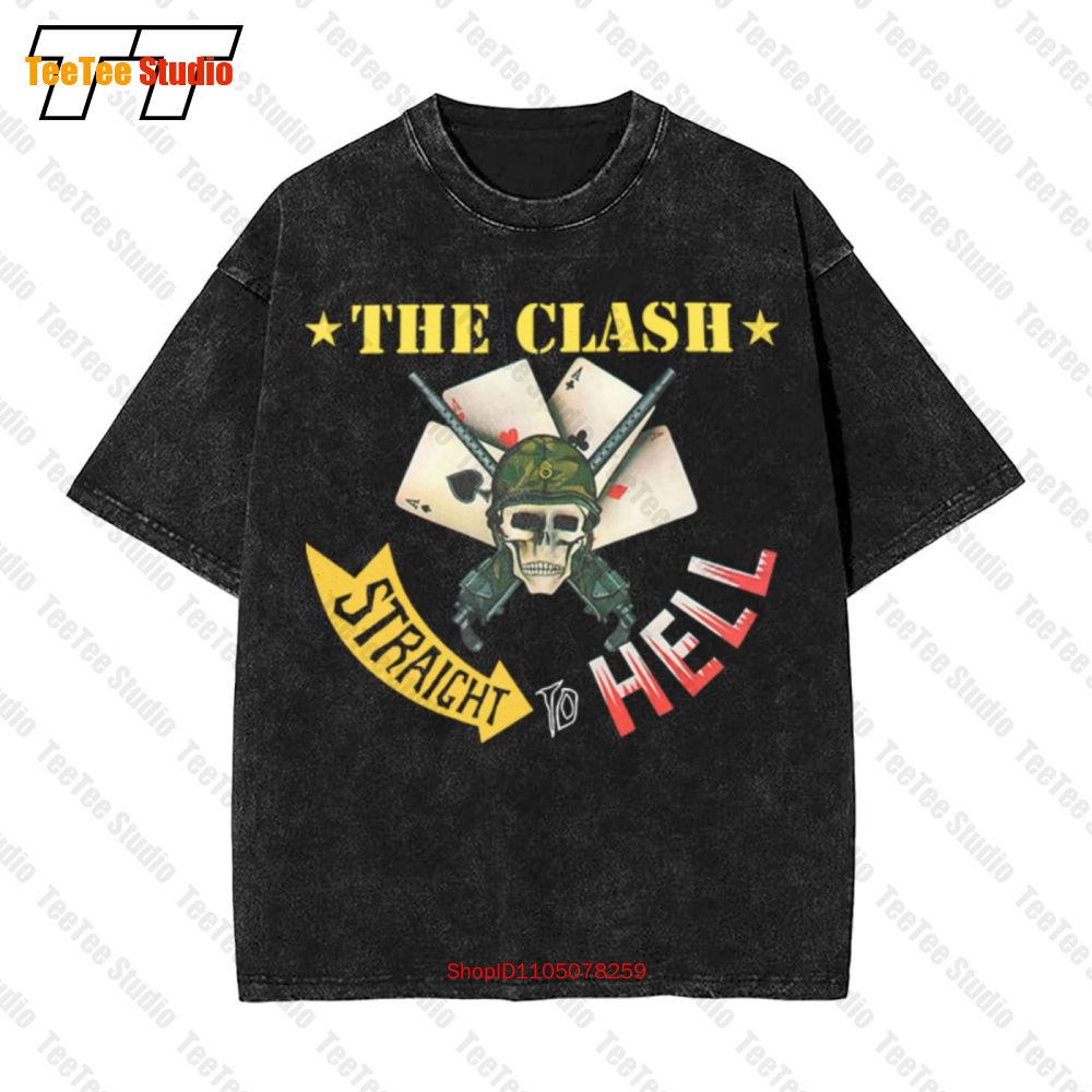 The Clash Straight To Hell Band Logo Vintage Oversized TShirt TAX S