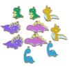 10Pcs Enamel Cartoon Dinosaur Pattern Design Charms Alloy Metal Pendants For Diy Jewelry Making Accessories