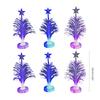 Set Of 6 Multi Color Light Up Christmas Trees Display Ornament Perfect For Creating A Magical Holiday Atmosphere