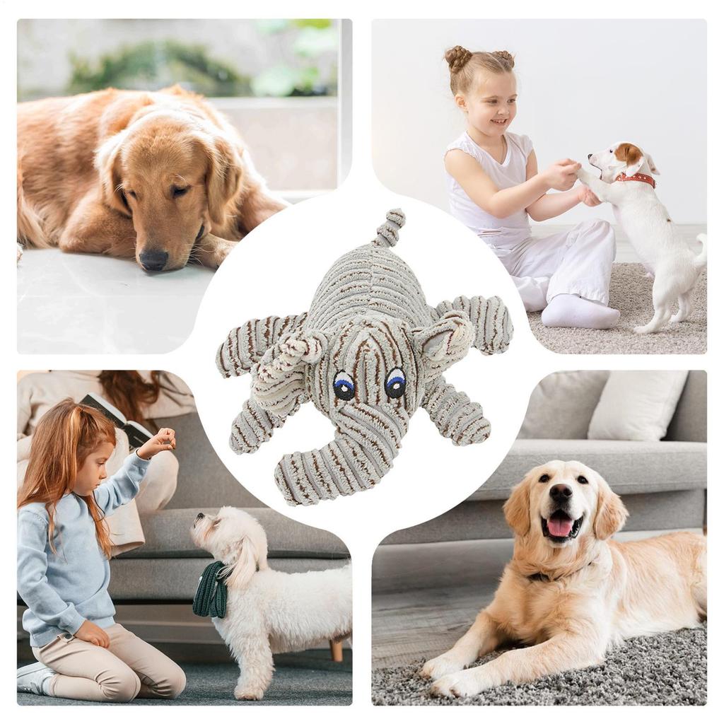 Dog Toys Plush Soothing Puppy Plush Toys Cute Animal Interactive Play Pet Teething Supplies For Indoor Outdoor Garden Yard