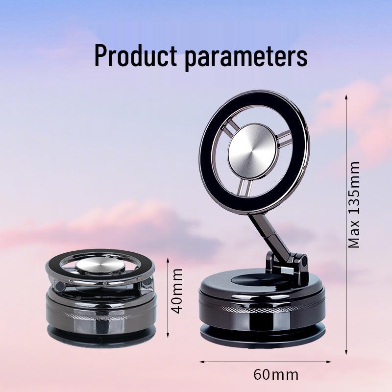 Magnetic Car Mount: Suction, Rotating, Folding Holder with Strong Magnetic Force