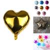 18" Colour Solid Foil Balloons Heart Star Round Shape For Wedding Birthday Party