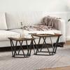 Side Table Set 2 Pcs Smoked Oak
