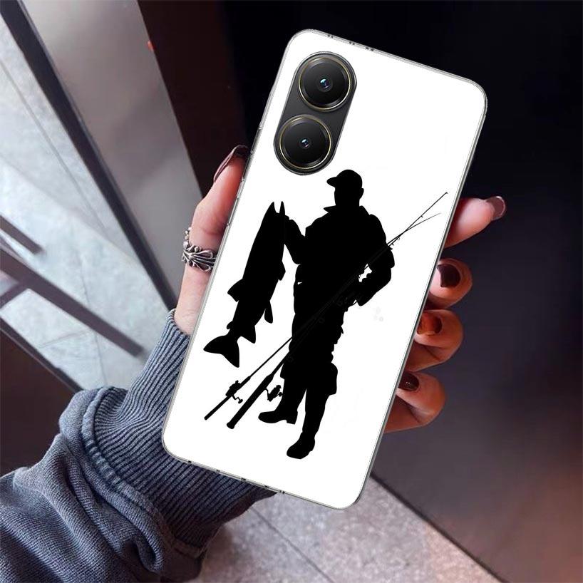 Hunting Fishing Man Phone Case For Xiaomi Poco X7 X6 X5 Pro F7 Ultra Redmi 15C 15 13 13C 12 12C 10 10A 10C 9 9A 9C 9T Shell Poco
