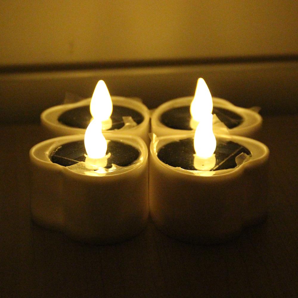 Heart Candle LED Tea Lights Solar Romantic Flameless Decorations Special Night Set for Valentine's Day Wedding Anniversary