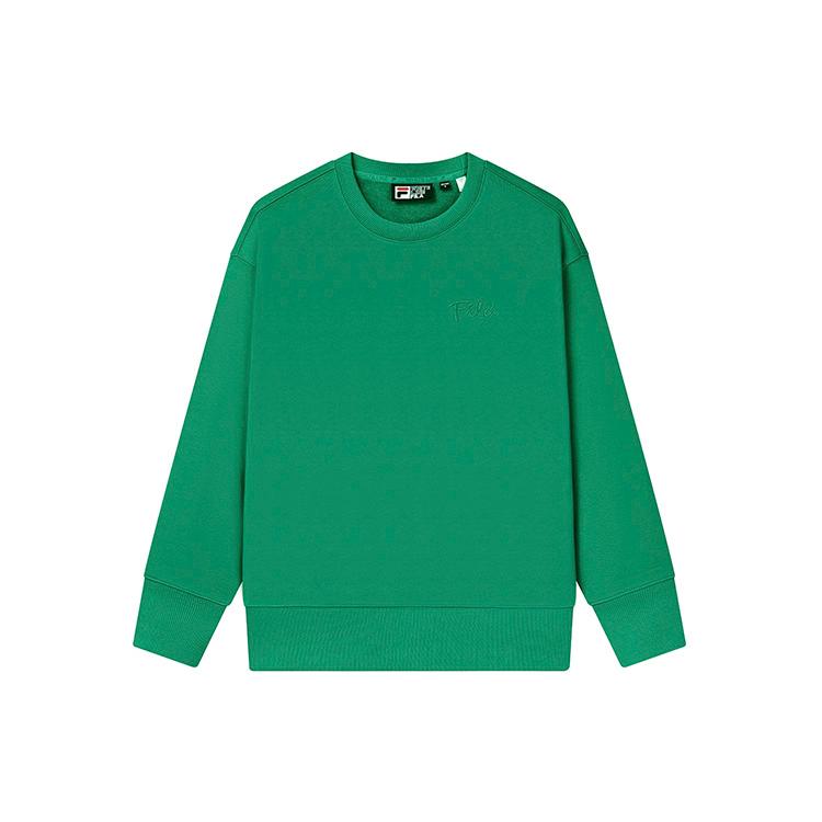 FILA Sweatshirts Unisex Lake Green Crew Neck Moderate F11U248201F-GN L