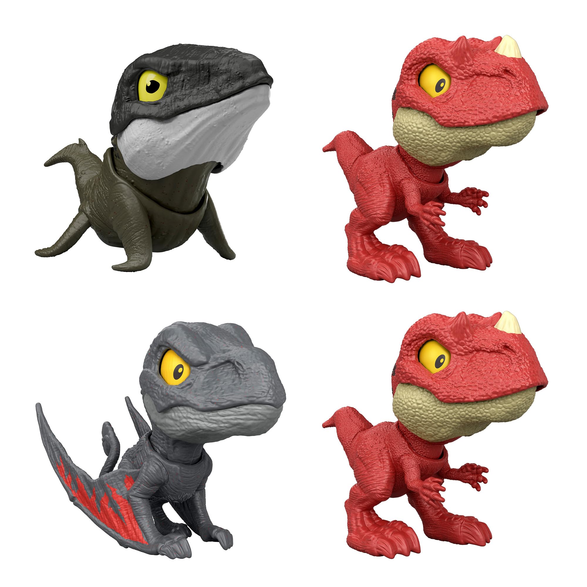 

Mattel Jurassic World Chewy Dinosaur Collection E Kids 4 Mini Box Ages 4 and Assortment, Figures, Figures, Set, Up, Multi-Purpose, JDC39-986E