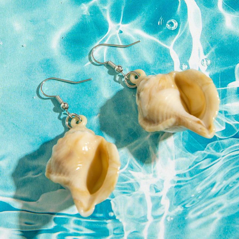 Bohemian Beach Wind Starfish Shell Acrylic Earrings, Summer Ocean Series Earrings Earrings Women