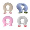 1.8L U-Shaped Hot Water Bottle Neck Shoulder Pain Relief Leak-proof PVC Hot Water Bag with Fleece Cover Hot Cold Therapy Neck Warmer Bag