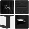 Highboard 2 pcs Black Oak Effect 69.5 x 34 x 180 cm