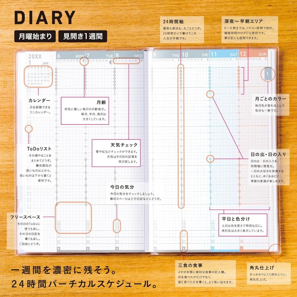 Kokuyo A5 Slim Tagebuch 2026 Monatlich Wöchentlich Violett Jf1v 26