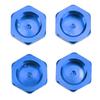 4pcs 1 8 RC Hex Hub Nuts Dustproof Lightweight 17mm Aluminum Wheel Hex Drive Hub AdaptorBlue