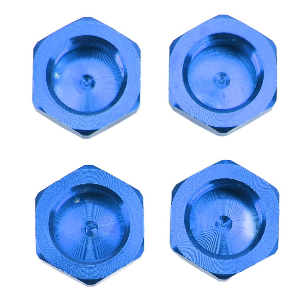 4pcs 1 8 RC Hex Hub Nuts Dustproof Lightweight 17mm Aluminum Wheel Hex Drive Hub AdaptorBlue