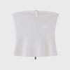 2023 Summer Sexy White Zipper Tube Top for Women - European & American Style