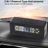 Car TPMS Tyre Temperature Monitor Tire Pressure Monitoring System 4 Sensors Digital LCD Display Solar/USB Powered Auto Security Alarm Systems
