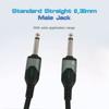 Cabo de conexão de guitarra DK Cabo de instrumento Cabo de áudio com redução de ruído Cabo de áudio com conector macho de 6,35 mm para guitarra elétrica e baixo