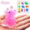 Mini Squishy Squeeze Dinosaur Fidget Toys with Water Beads Anti Stress Sensory..