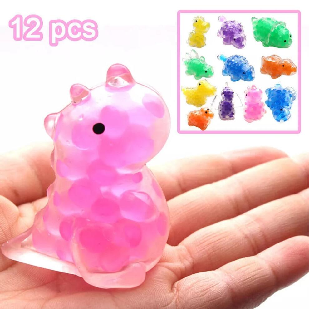 Mini Squishy Squeeze Dinosaur Fidget Toys with Water Beads Anti Stress Sensory..