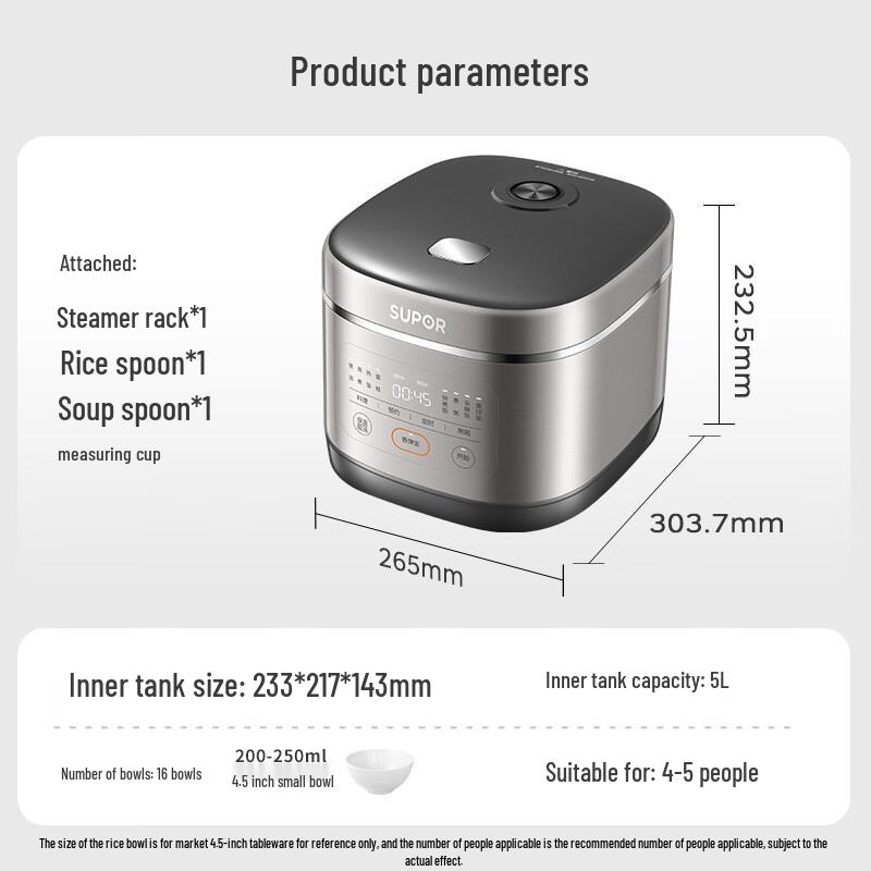 Supor 5L Smart Multi-Function Electric Rice Cooker