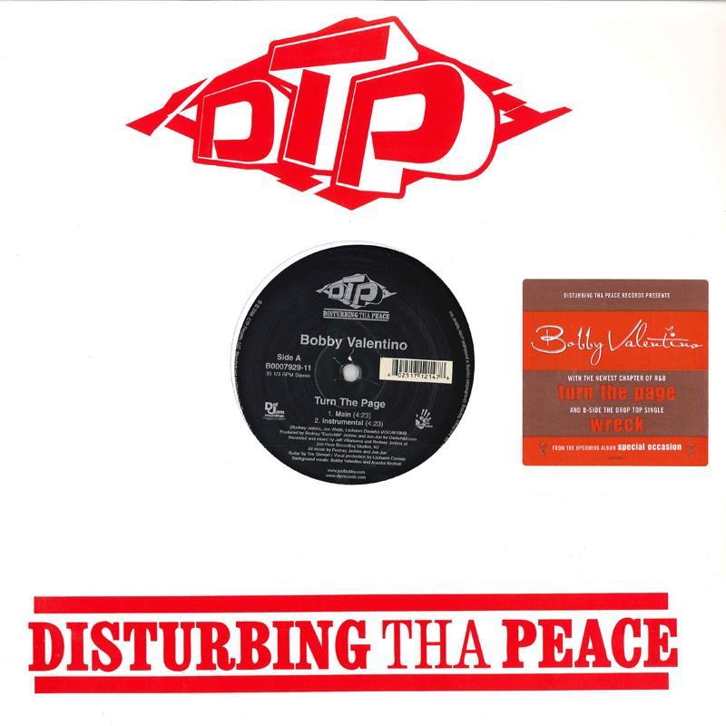12inch Record BOBBY VALENTINO - Turn The Page / Wreck B000792911 DISTURBING THA  2006 US Rap & Hip-Hop/R&B Used