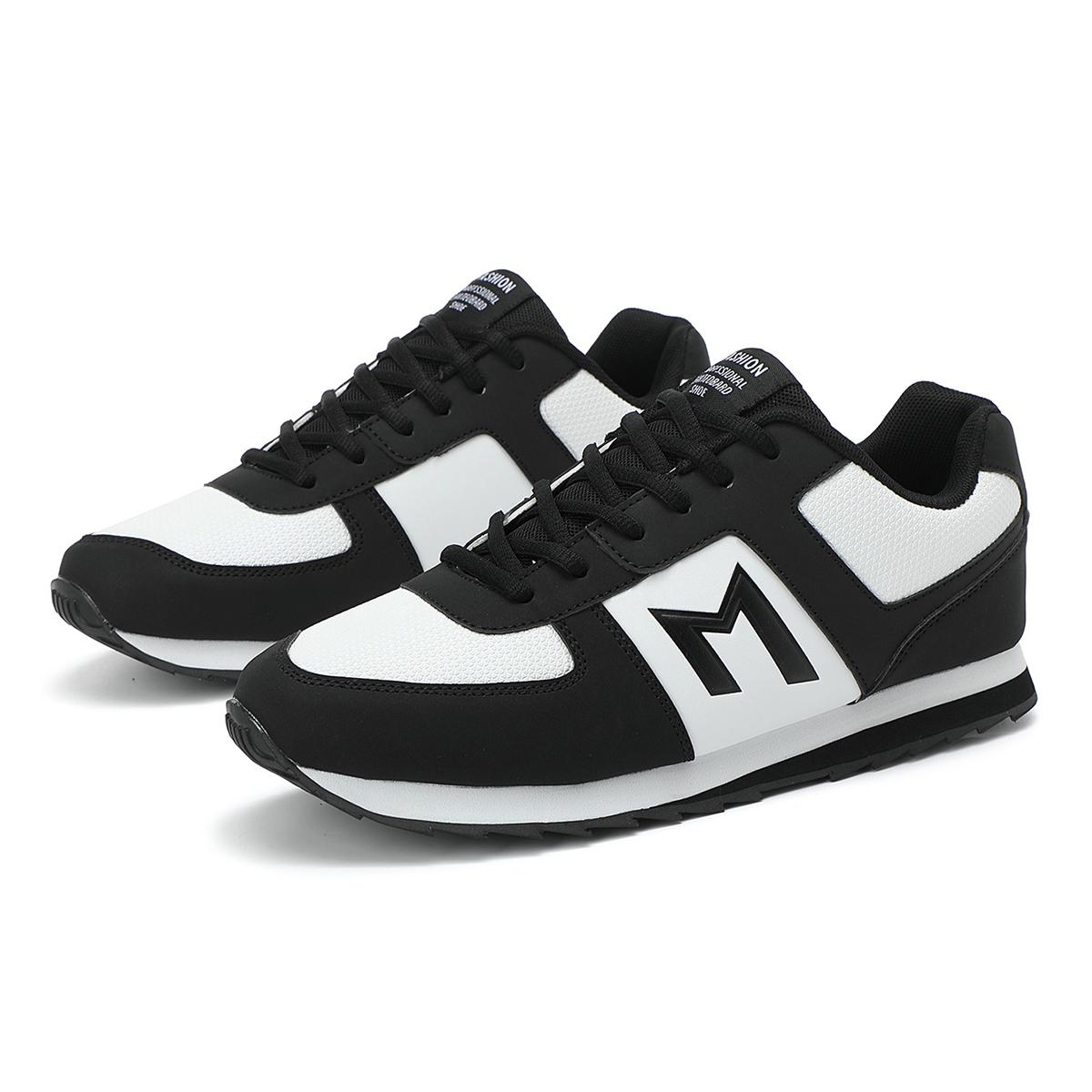 

Мужская обувь унисекс, износостойкая, амортизирующая, с толстой подошвой, кроссовки для фитнеса, дышащая обувь для бега для мужчин, женская обувь 39 черный белый