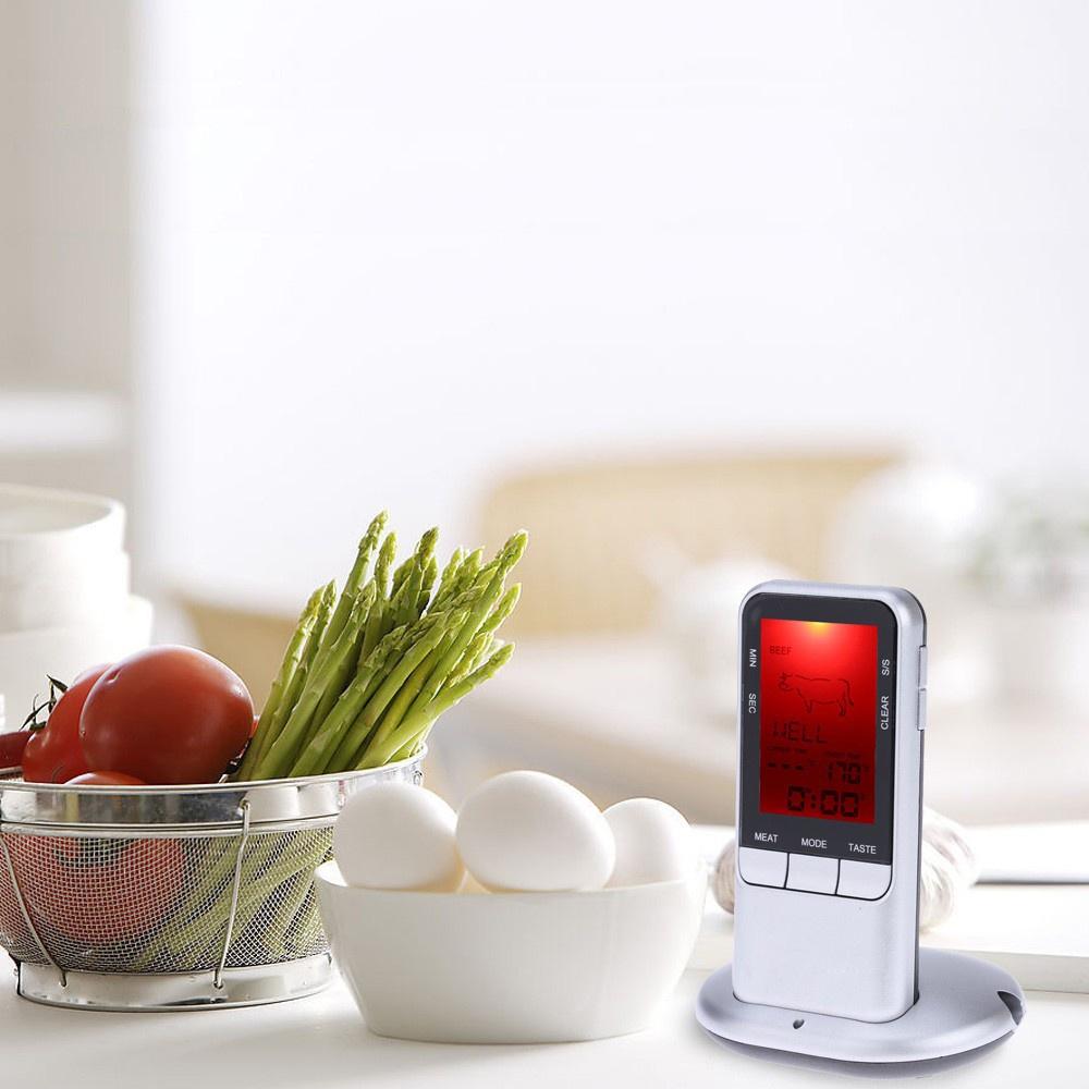 Dijital LCD Uzaktan Kablosuz Barbekü Et Yemek Pişirme Termometresi Mutfak Kullanımı