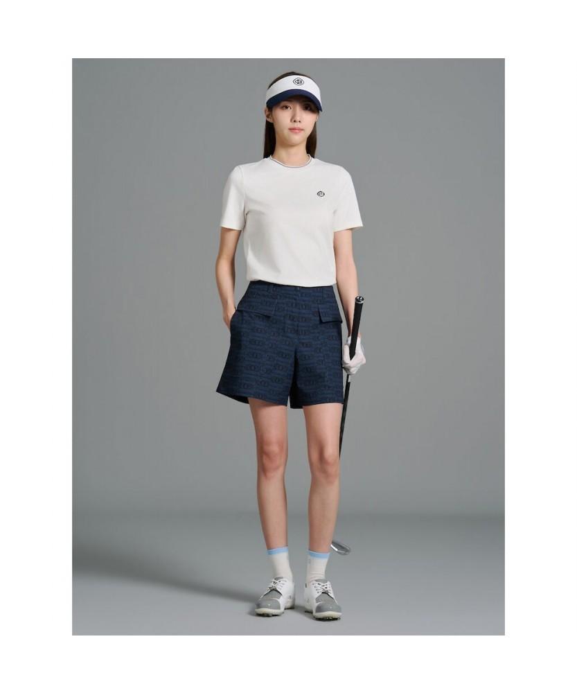 BEANPOLE GOLF Women'S Round Neck Short Sleeve T-Shirt With Back Detail - Ivory