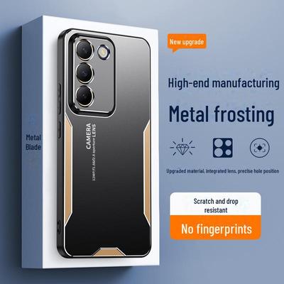 Durable Metal Y200e All-inclusive Lens Mobile Phone Case for Vivo Y100 Indonesian Version. Anti-fall Protection and Hard Shell Design.