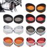 Motorcycle Turn Signal Light Bezels Lens Cover Visor Trim Rings Part For Harley Touring FLHR FXRT Sportster XL Dyna Softail FLHX