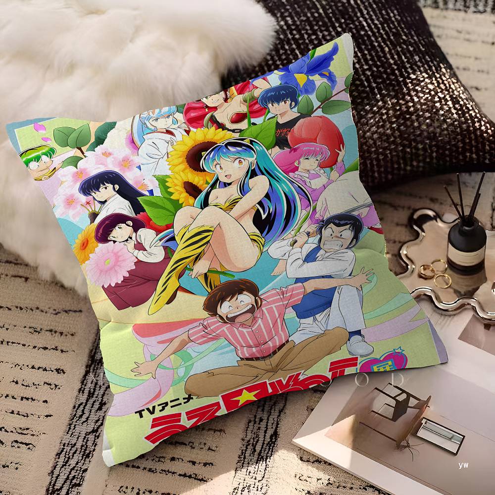 Urusei Yatsura Personalized Pillow Cover Kids Bedroom Wild Party Decor Pillowcase Kid Birthday Shower Gift