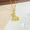 Colorful Zodiac Horse Necklace - A Unique and Versatile High-End Titanium Steel Necklace with a Touch of Sophistication