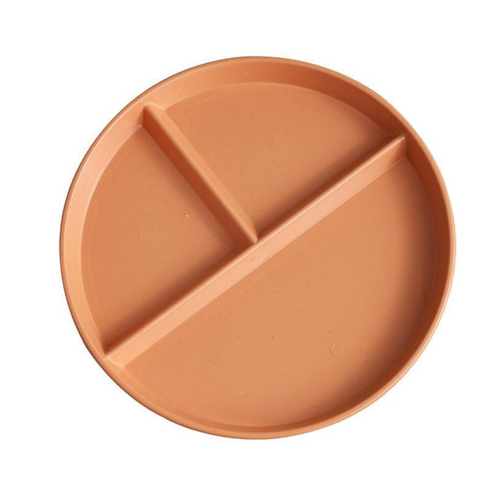 Wheat Straw Divided Plate Separate Snack Breakfast Plate 3 Compartments Fat Reducing Dividing Student Kitchen Dinnerware Plates