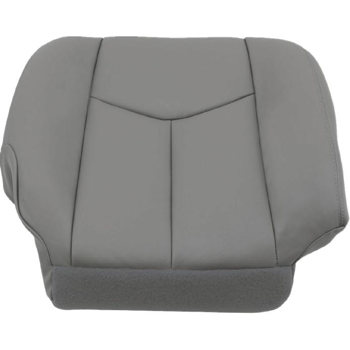NLQR Front Passenger Side Bottom Seat Cover Pewter Gray 922 Replacement Microfiber Leather Compatible with Chevy Silverado Sierra Tahoe Suburban