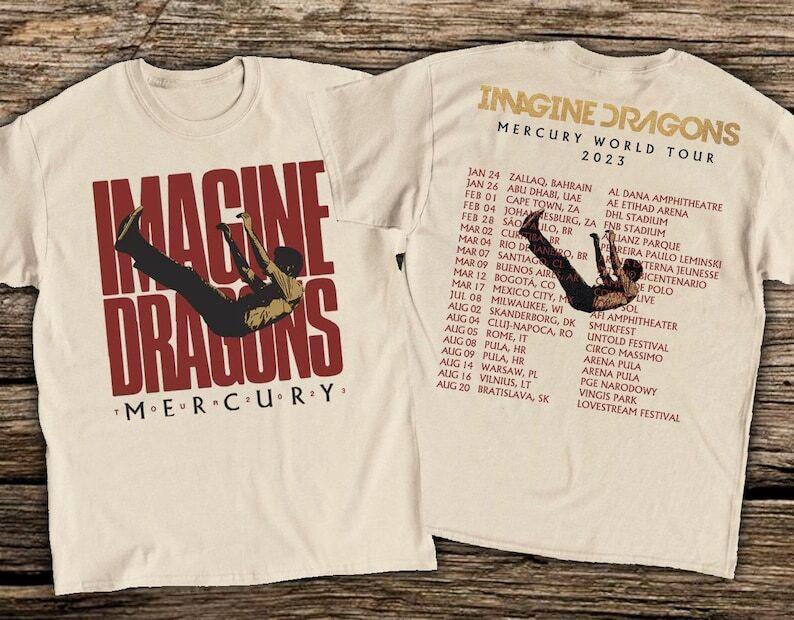 Imagine Dragon Mercury World Tour 2023 , Imagine Dragon  VM5262 Unisex T-Shirt S