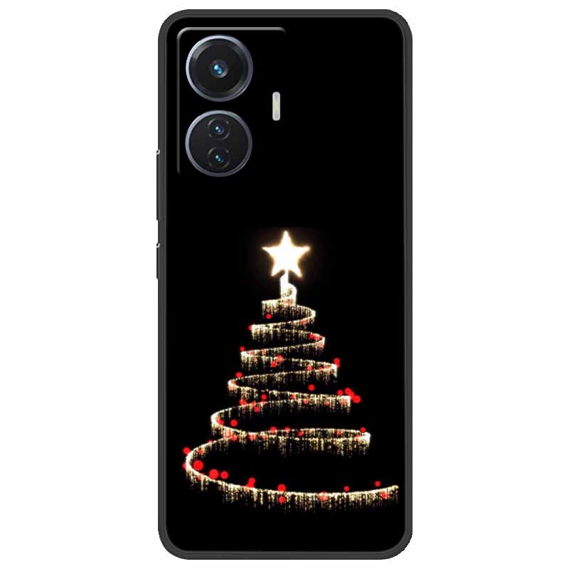 Christmas Case For Vivo T1 44W Soft Silicone Back Cover for Vivo T1 4G Snapdragon 680 Phone Case Cartoon V2153 VivoT1 4G Funda
