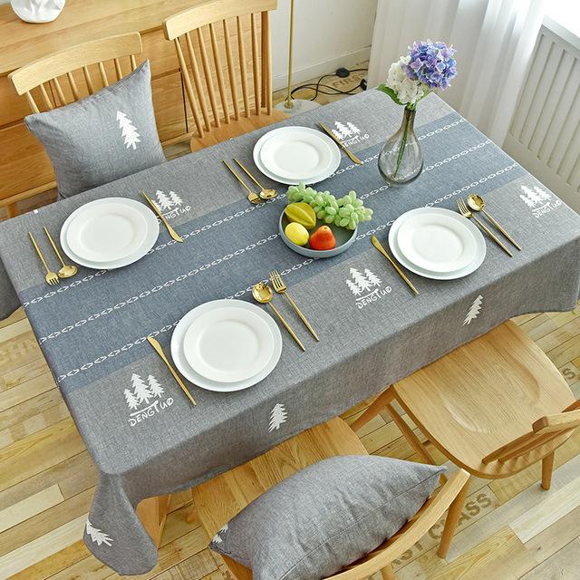 Elegant Modern Multi -Color Printed Rectangular Tablecloth For Table And Home Decoration Waterproof Coffee Tablecloth