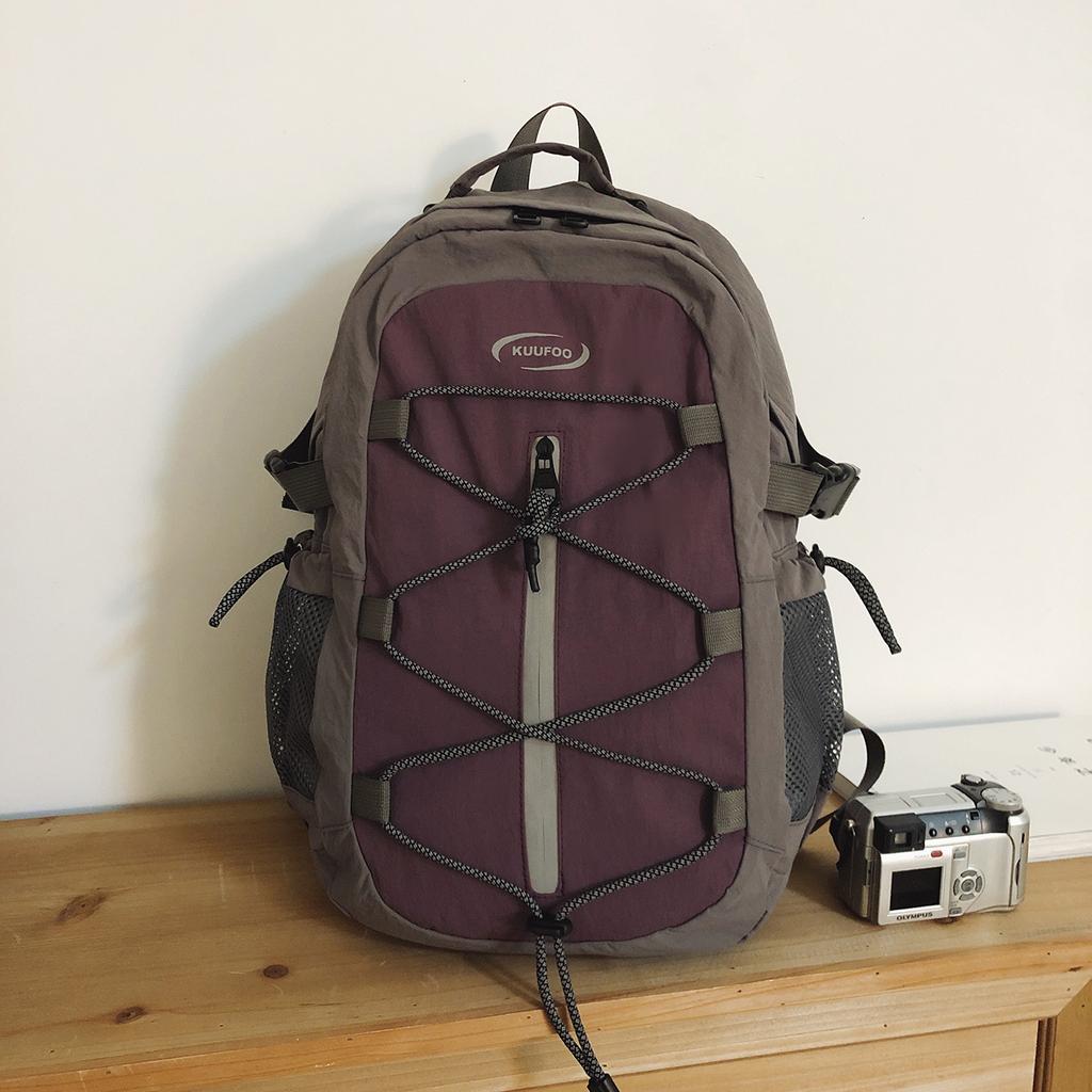 Schoolbag Mori ins new high-value fresh contrasting splicing backpack couple lightweight mountaineering hiking backpack
