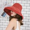 Summer Large Brim Womens Windproof Sun Hat Koreanjapanese Style Peach Skin Velvet Fisherman Hat For Outdoor Use