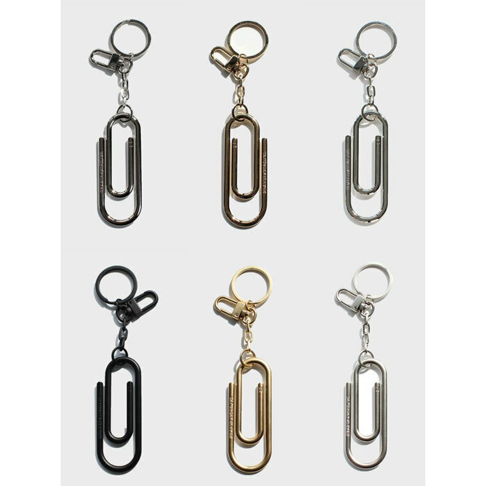 

SATURDAY-ELEVEN BIG PAPER CLIP KEY-RING S MATT SILVER