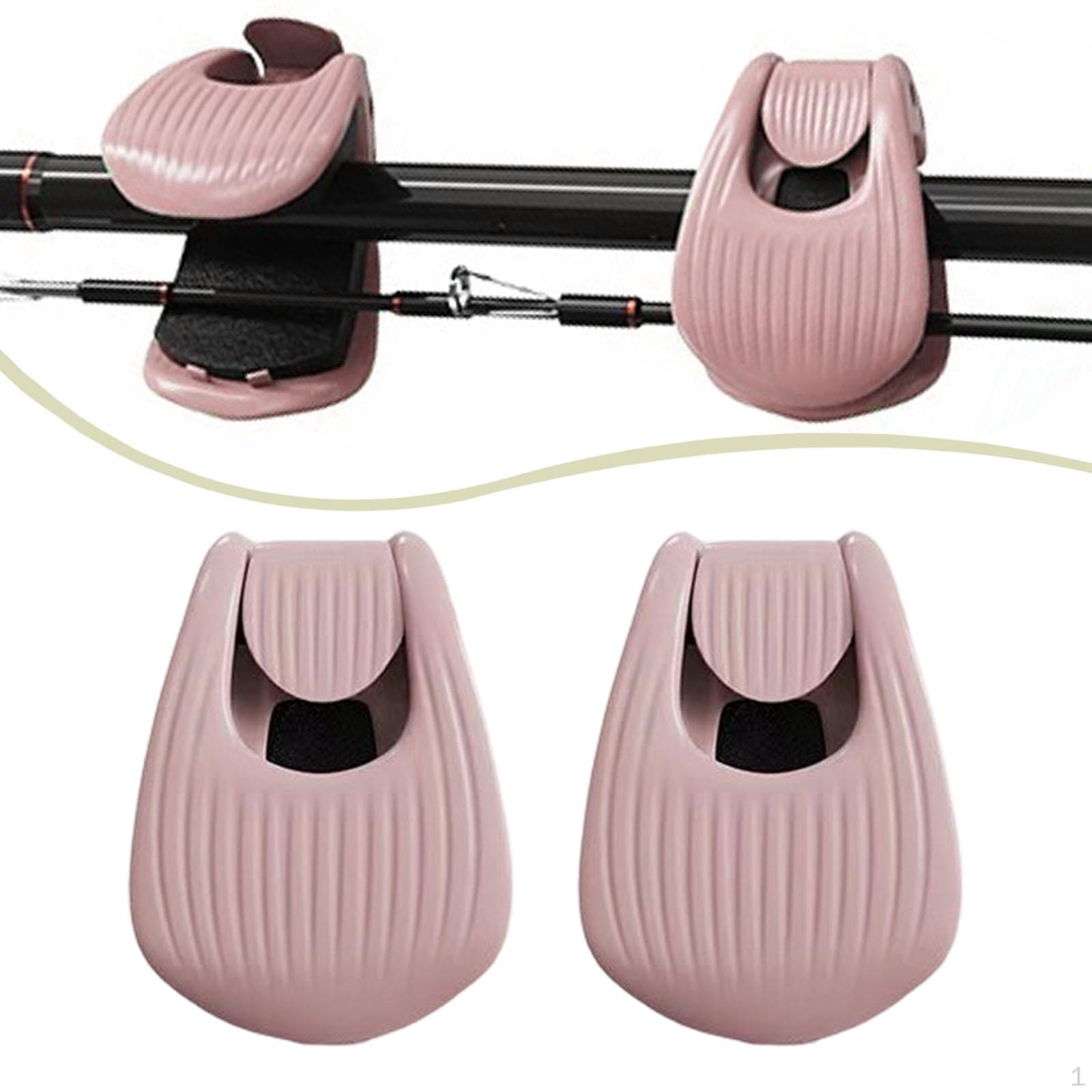 

2 Clip-on Fishing Rod Holders, Easy to Use And Practical for Deep-sea Fishing, Multifunctional рожевий