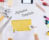 Traceease English & Arabic Alphabet Template Lettering Drafting Tools Stencils, Pack of 9