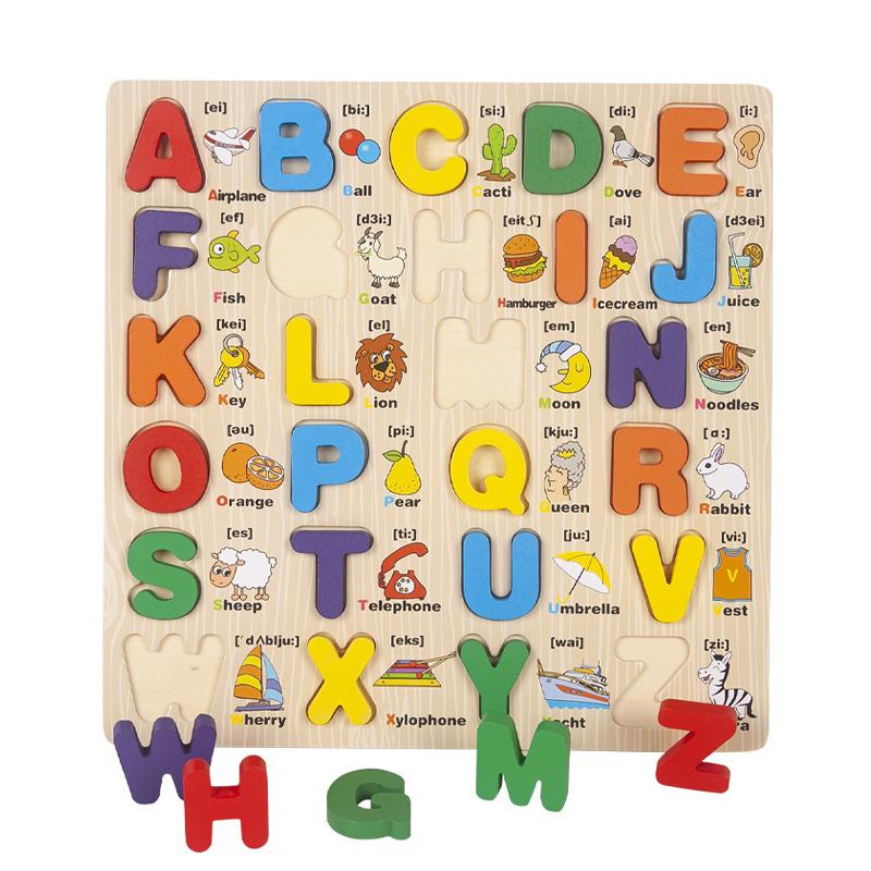 Wooden Puzzle Toddler Wooden Puzzle Early Education Alphanumeric Shape Puzzle Toddler Learning Puzzle Toy
