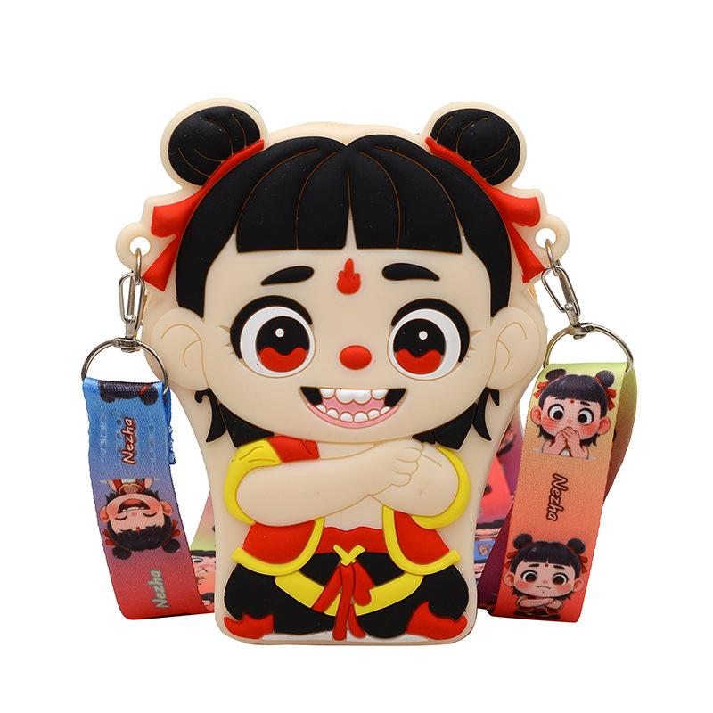 Creative Change Bag Nezha Cartoon Children's Bag Boys and Girls Cute Bag Guochao Magic Child Peripheral Shoulder Oblique Span Bag