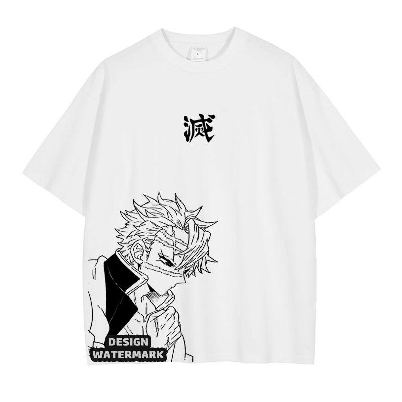 Anime Inosuke Tshirts Oversized Vintage Washed KKimetsu No Yaiba T Shirt Tanjirou Zenitsu Kyoujurou Tops Tees Man Cotton
