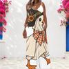Damen Spaghettiträger Jumpsuit Süße Schwarze Katze Hexenhut Kürbis Halloween Print Weite Hosen Mit Taschen