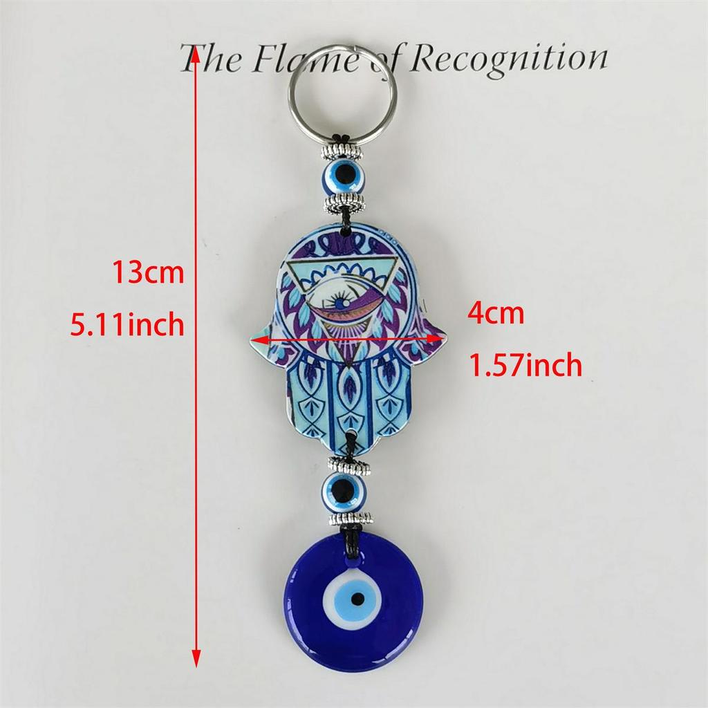 Evil Eye Charm: Blue Eyes Keychain & Car Pendant