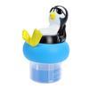 Floating Pool Chlorine Dispenser, Cute   Shaped Foldable Design with Solar Light and Digital Thermometer, Evenly Relses Chlorine Tablets