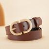 Genuine Leather Belt Trendy Versatile Belt Letter Pin Buckle Jeans High End Belt Women